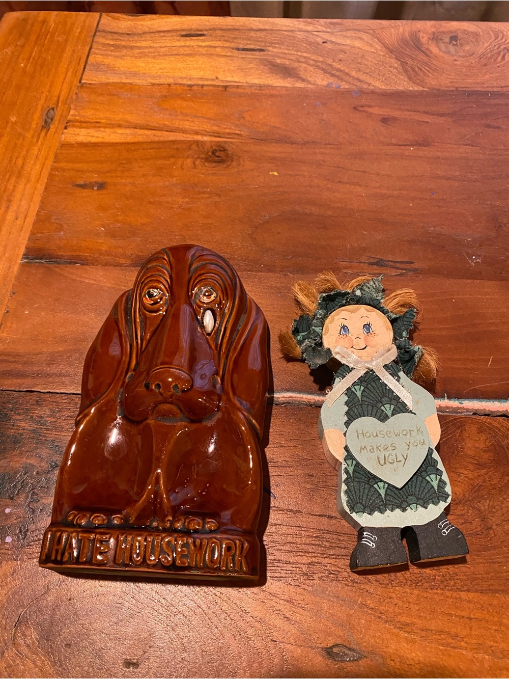 Brown Ceramic Basset Hound Spoon Rest  - Decorative Home Accent